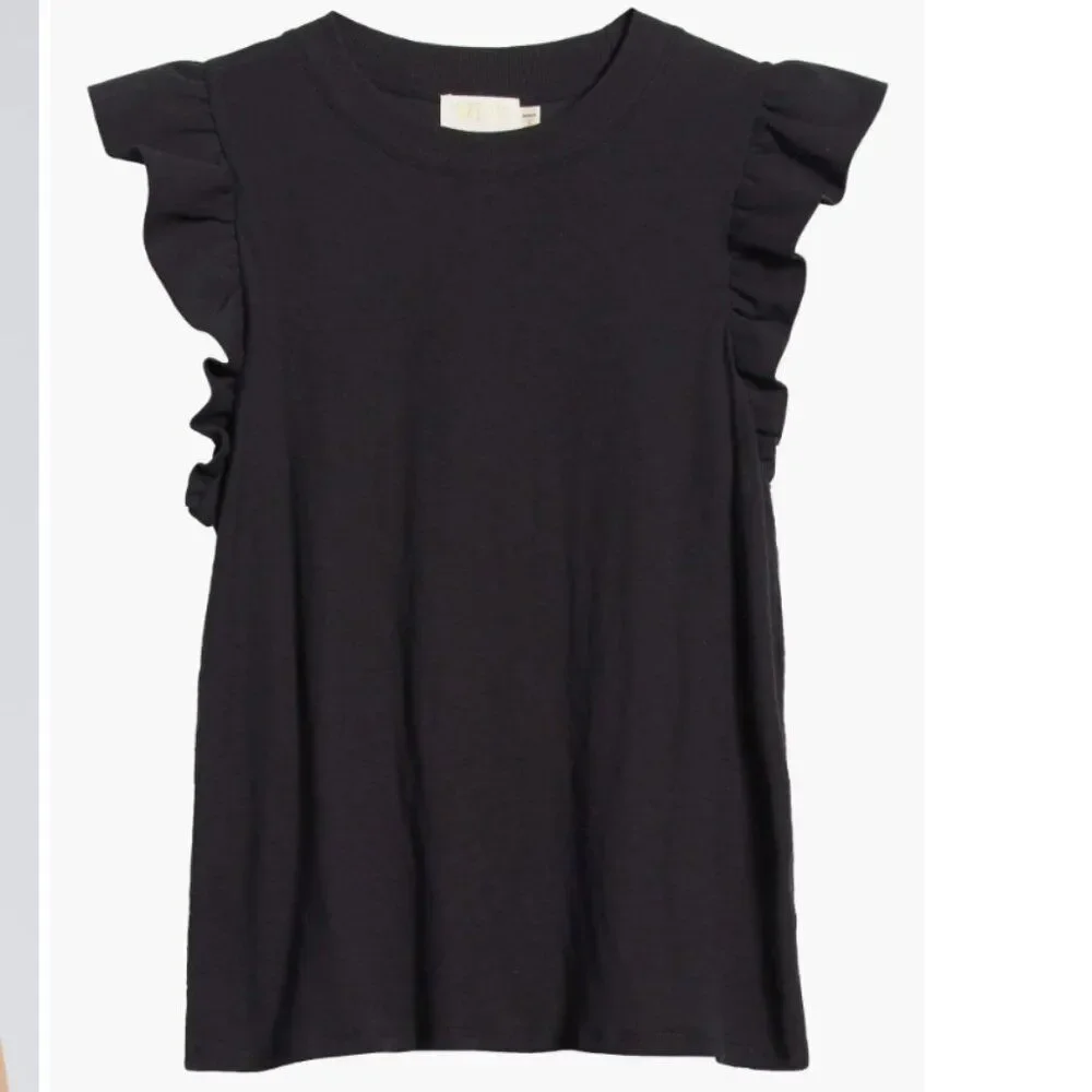 Nation LTD Paulette Ruffle Sleeve Top - Large - Picture 10 of 10